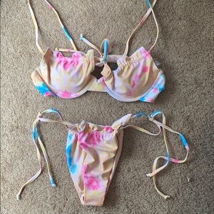 NEVER BEEN WORN Shein tie dye bikini set